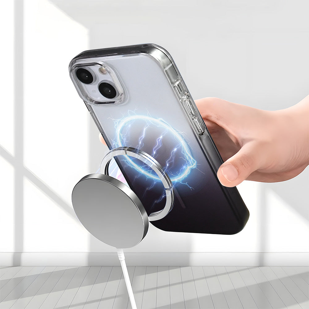 Apple iPhone 15 Kılıf M-Safe Şarj Özellikli Zore Septik Silikon Kapak Turkuaz