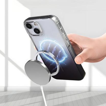 Apple iPhone 15 Kılıf M-Safe Şarj Özellikli Zore Septik Silikon Kapak Siyah