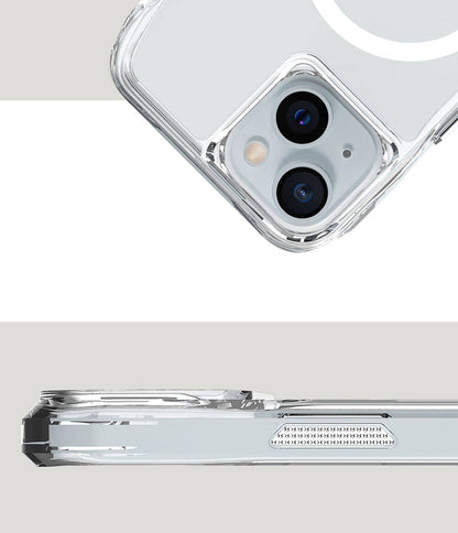 Apple iPhone 15 Kılıf Magsafe Şarj Özellikli Airbagli Şeffaf Zore İncek Kapak Şeffaf
