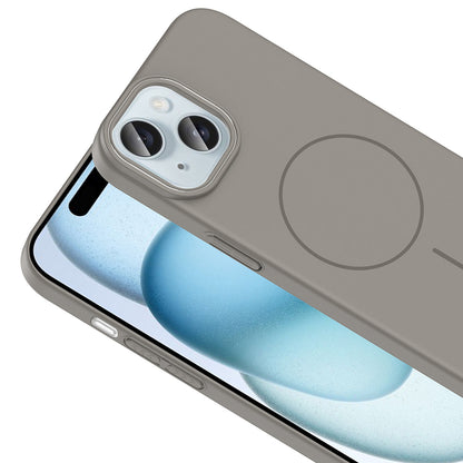 Apple iPhone 15 Kılıf Magsafe Şarj Özellikli Zore Ruby Sert Kapak Mürdüm