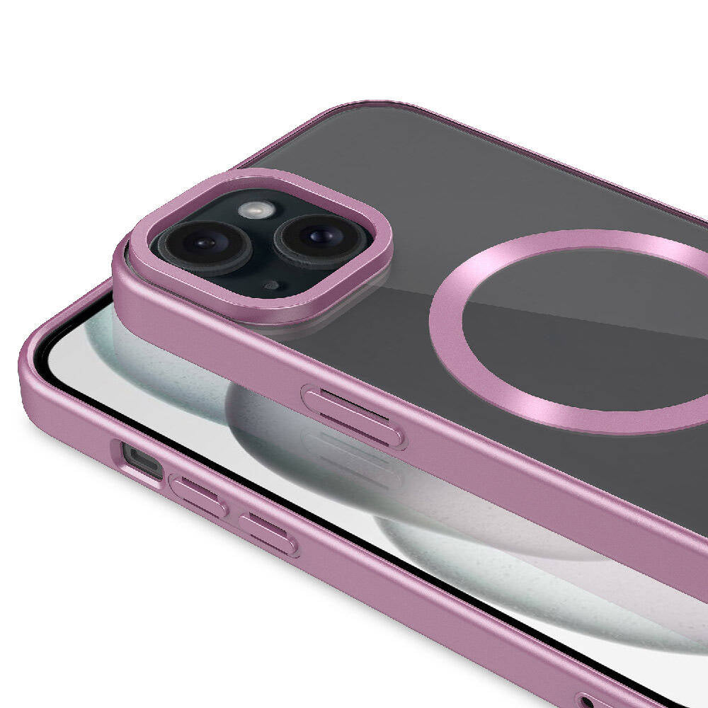 Apple iPhone 15 Kılıf Mat Tasarımlı Magsafe Wireless Şarj Özellikli Zore Mat Setro Kapak Siyah