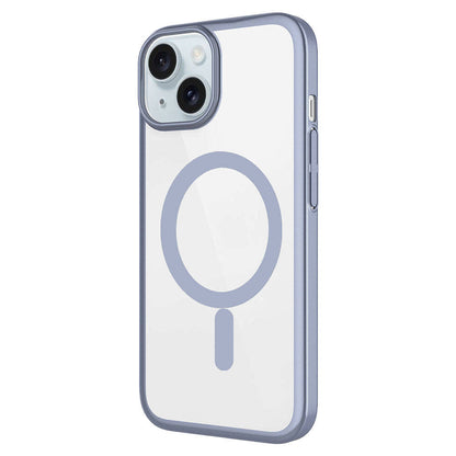 Apple iPhone 15 Kılıf Wireless Şarj Özellikli Sert PC Zore Mat Riksos Magsafe Kapak Pembe