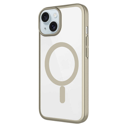 Apple iPhone 15 Kılıf Wireless Şarj Özellikli Sert PC Zore Mat Riksos Magsafe Kapak Pembe