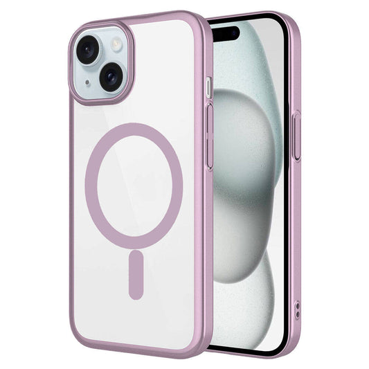 Apple iPhone 15 Kılıf Wireless Şarj Özellikli Sert PC Zore Mat Riksos M-safe Kapak