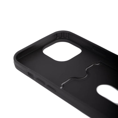 Apple iPhone 15 Kılıf Zore Dora Kartlıklı Silikon Kapak Siyah