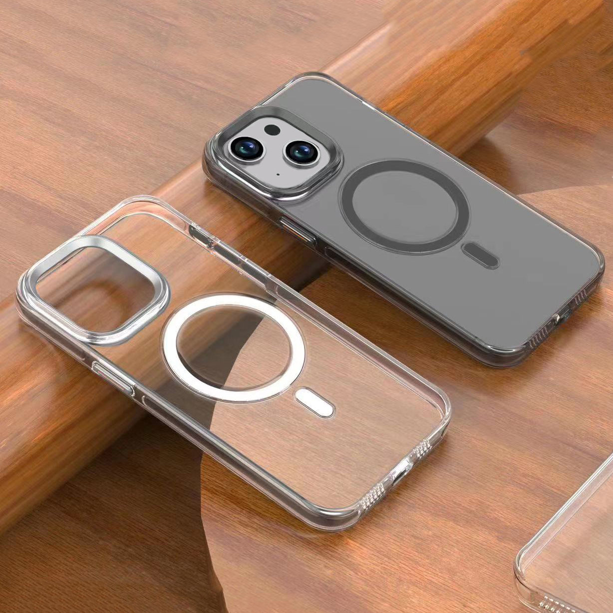 Apple iPhone 15 Kılıf Zore Wireless Şarj Özellikli Şeffaf Efsane Kapak Renksiz
