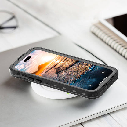 Apple iPhone 15 Plus Kılıf 1-1 Su Geçirmez Kılıf Siyah