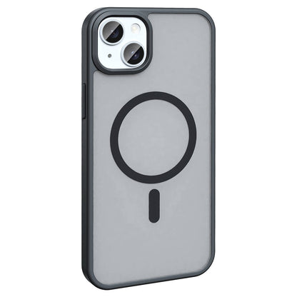 Apple iPhone 15 Plus Kılıf M-safe Şarj Özellikli Mat Arka Yüzey Zore Sio Kapak Kahverengi