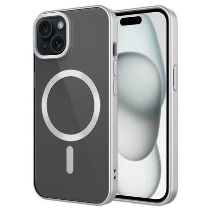 Apple iPhone 15 Plus Kılıf Mat Tasarımlı Magsafe Wireless Şarj Özellikli Zore Mat Setro Kapak Sierra Mavi