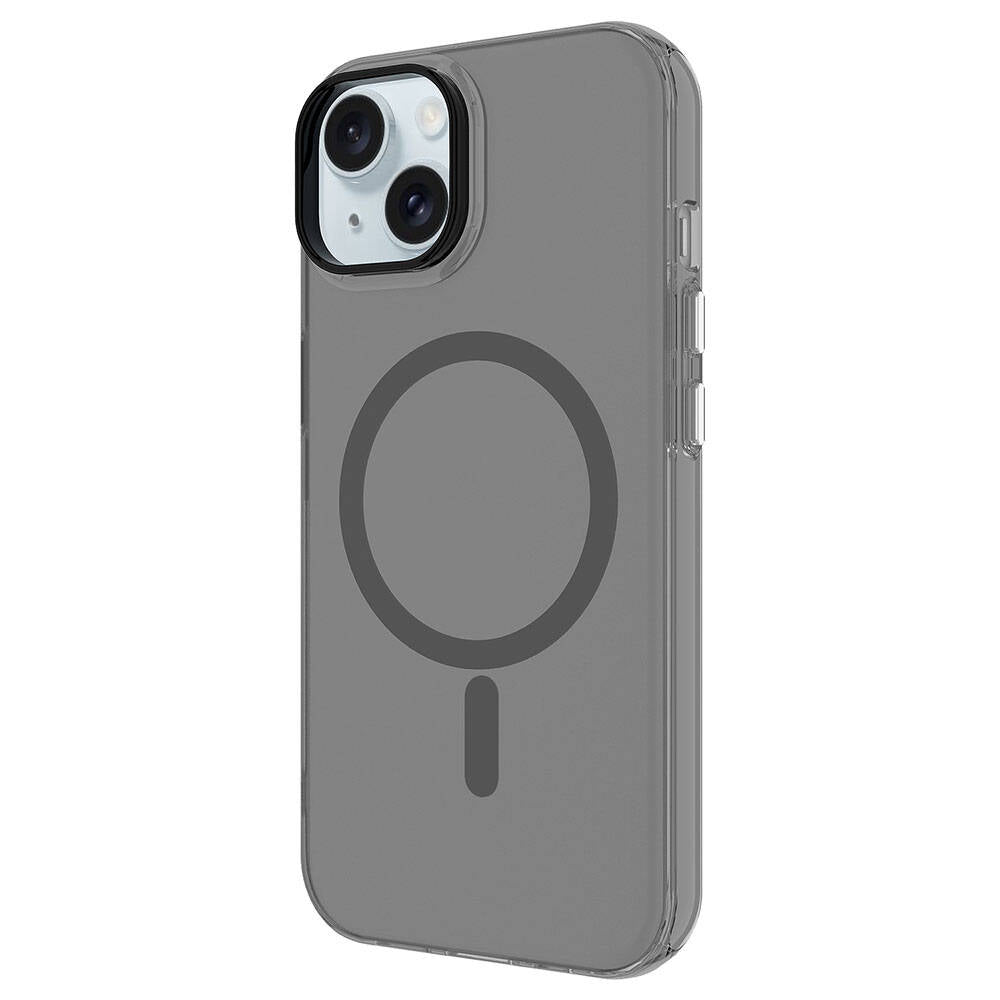 Apple iPhone 15 Plus Kılıf Zore Magsafe Şarj Özellikli Buzlu Transparan C-Pro Sert Kapak Renksiz