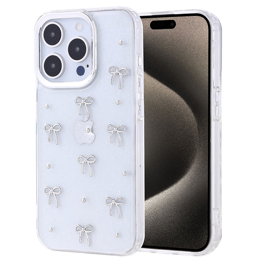 Apple iPhone 15 Pro Kılıf Airbag Tasarımlı Simli Şeffaf Zore Kutup Kapak Fiyonk