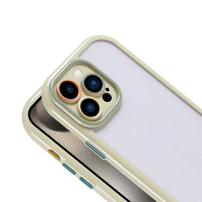 Apple iPhone 15 Pro Kılıf Kamera Korumalı Renkli Kenar ve Çerçeve Tasarımlı Zore Vitamin Kapak Siyah