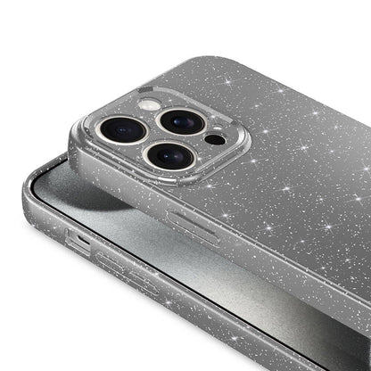Apple iPhone 15 Pro Kılıf Kamera Korumalı Simli Lüks Zore Koton Kapak Siyah