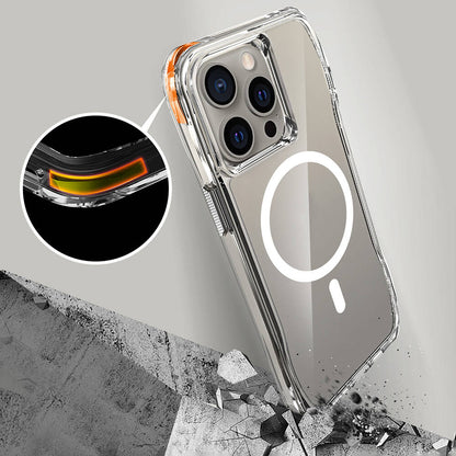Apple iPhone 15 Pro Kılıf Magsafe Şarj Özellikli Airbagli Şeffaf Zore İncek Kapak Şeffaf