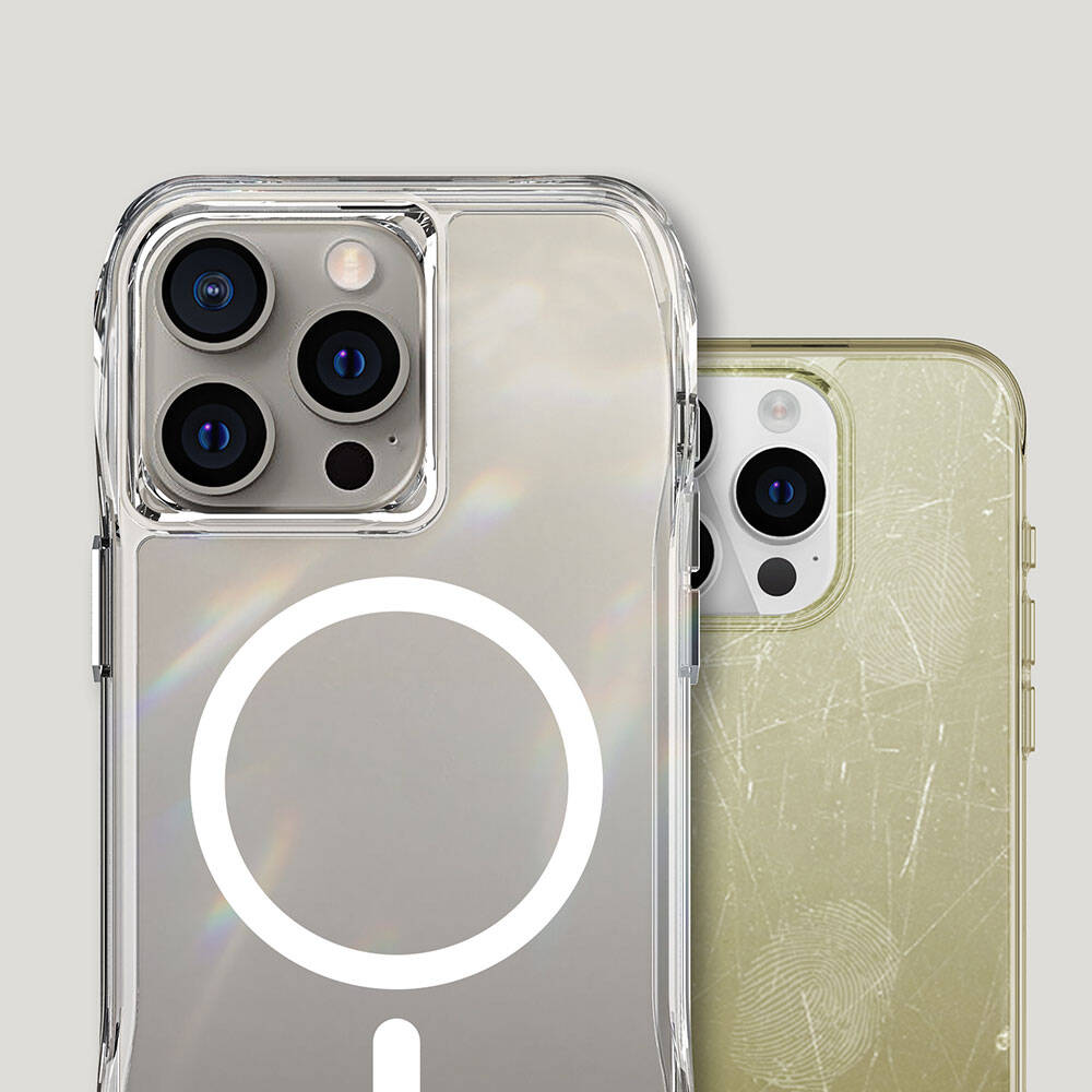 Apple iPhone 15 Pro Kılıf Magsafe Şarj Özellikli Airbagli Şeffaf Zore İncek Kapak Şeffaf