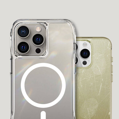 Apple iPhone 15 Pro Kılıf Magsafe Şarj Özellikli Airbagli Şeffaf Zore İncek Kapak Şeffaf