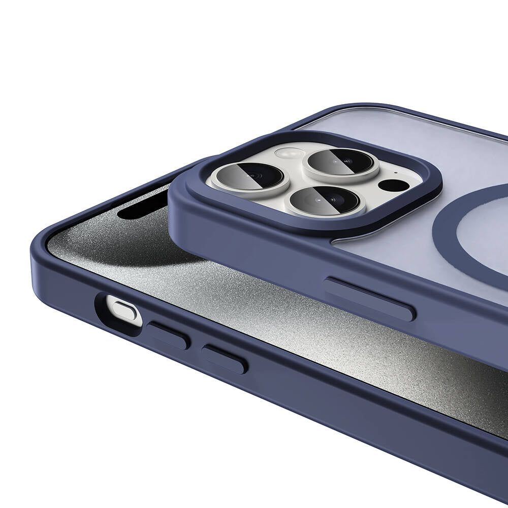 Apple iPhone 15 Pro Kılıf Magsafe Şarj Özellikli Mat Arka Yüzey Zore Sio Kapak Gri