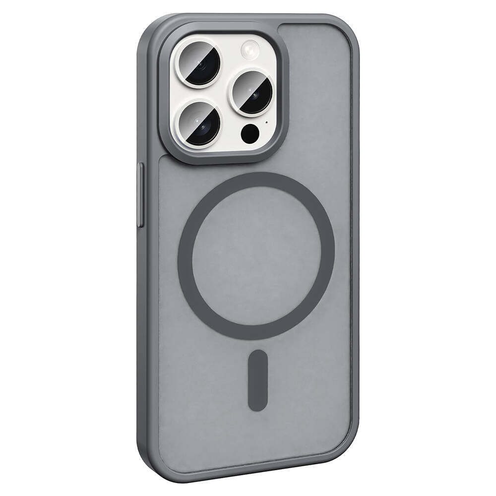 Apple iPhone 15 Pro Kılıf Magsafe Şarj Özellikli Mat Arka Yüzey Zore Sio Kapak Lacivert