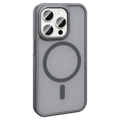 Apple iPhone 15 Pro Kılıf Magsafe Şarj Özellikli Mat Arka Yüzey Zore Sio Kapak Lacivert
