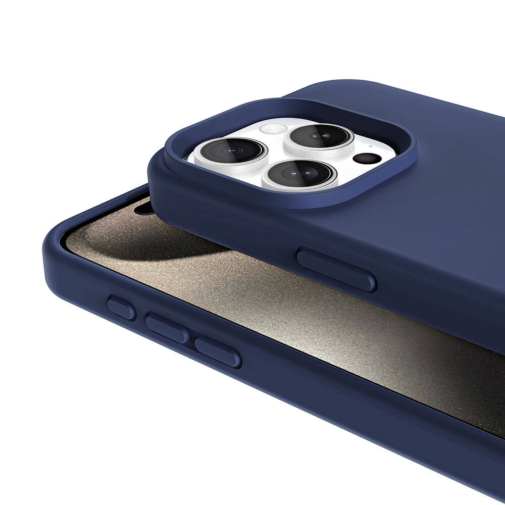 Apple iPhone 15 Pro Kılıf Magsafe Şarj Özellikli Sıvı Teknolojili Silinebilir Sert Zore Kivi Kapak Siyah