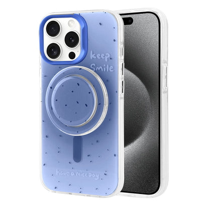 Apple iPhone 15 Pro Kılıf Magsafe Şarj Özellikli Tak-Çıkar Pop Soketli Zore Tiktok Kapak Pembe Koyu
