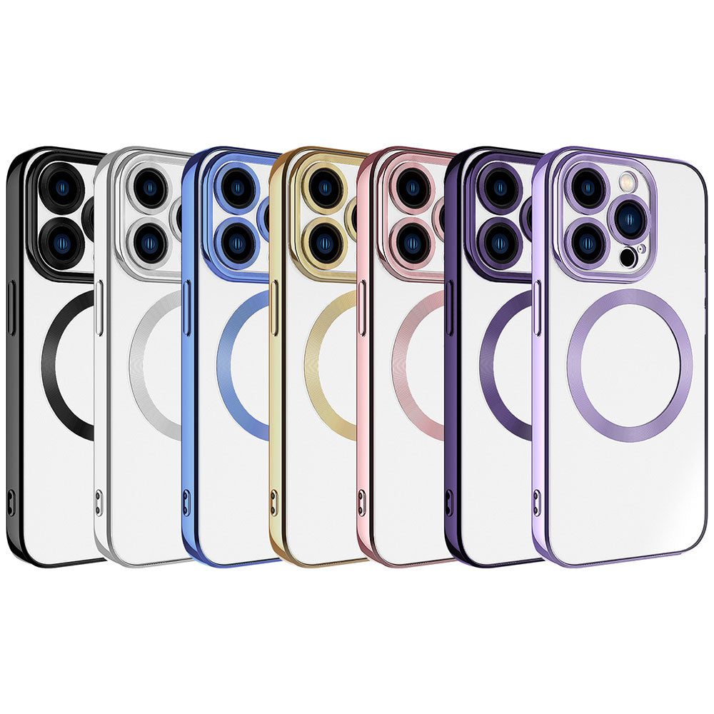 Apple iPhone 15 Pro Kılıf Magsafe Wireless Şarj Özellikli Zore Setro Silikon Koyu Gri