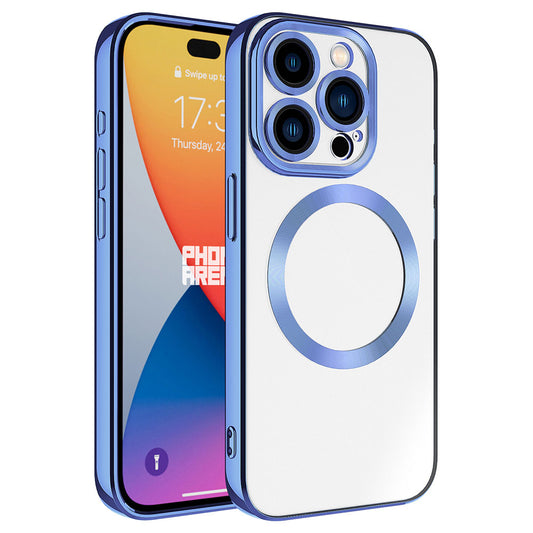 Apple iPhone 15 Pro Kılıf Magsafe Wireless Şarj Özellikli Zore Setro Silikon Midnight