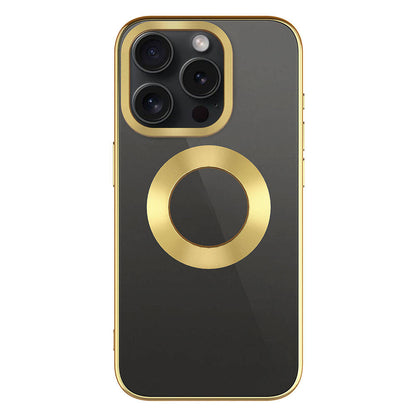 Apple iPhone 15 Pro Kılıf Tek Kamera Çerçeveli Logo Gösteren Zore Omega Kapak Siyah