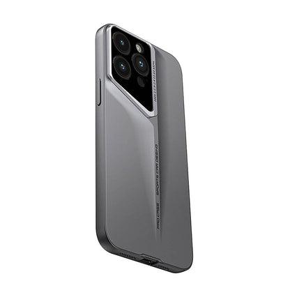 Apple iPhone 15 Pro Kılıf Ultra İnce Kamera Korumalı Sert Rubber Zore Procase Kapak Titanyum-Gri