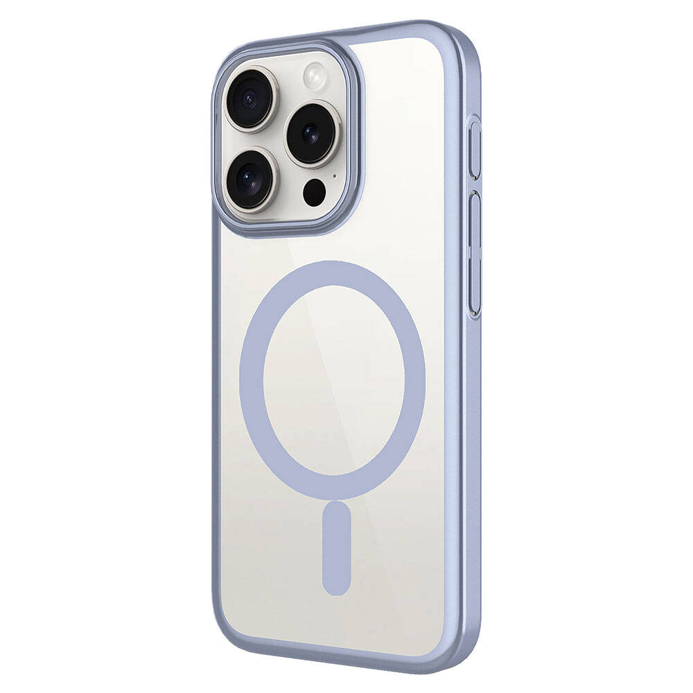 Apple iPhone 15 Pro Kılıf Wireless Şarj Özellikli Sert PC Zore Mat Riksos Magsafe Kapak Siyah
