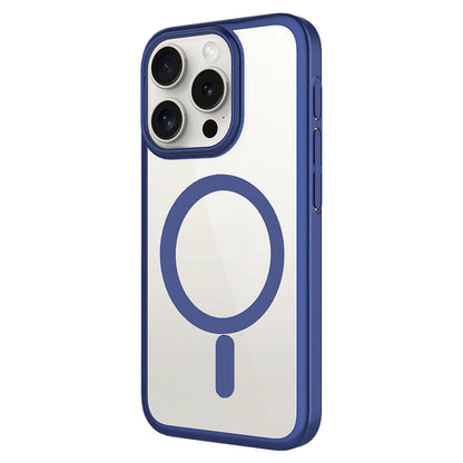 Apple iPhone 15 Pro Kılıf Wireless Şarj Özellikli Sert PC Zore Mat Riksos Magsafe Kapak Siyah