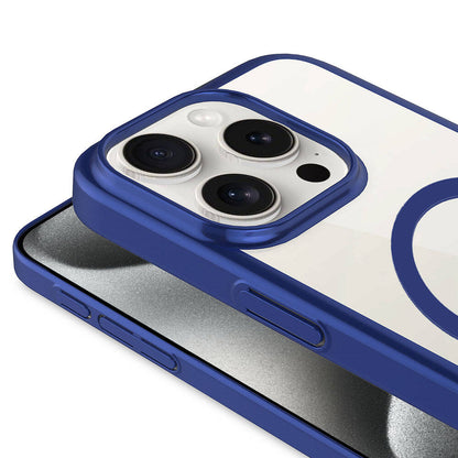 Apple iPhone 15 Pro Kılıf Wireless Şarj Özellikli Sert PC Zore Mat Riksos Magsafe Kapak Gümüş