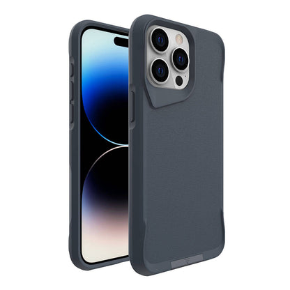 Apple iPhone 15 Pro Kılıf Zore Airbag Kenarlı T-Max Mat Standlı Kapak Gri