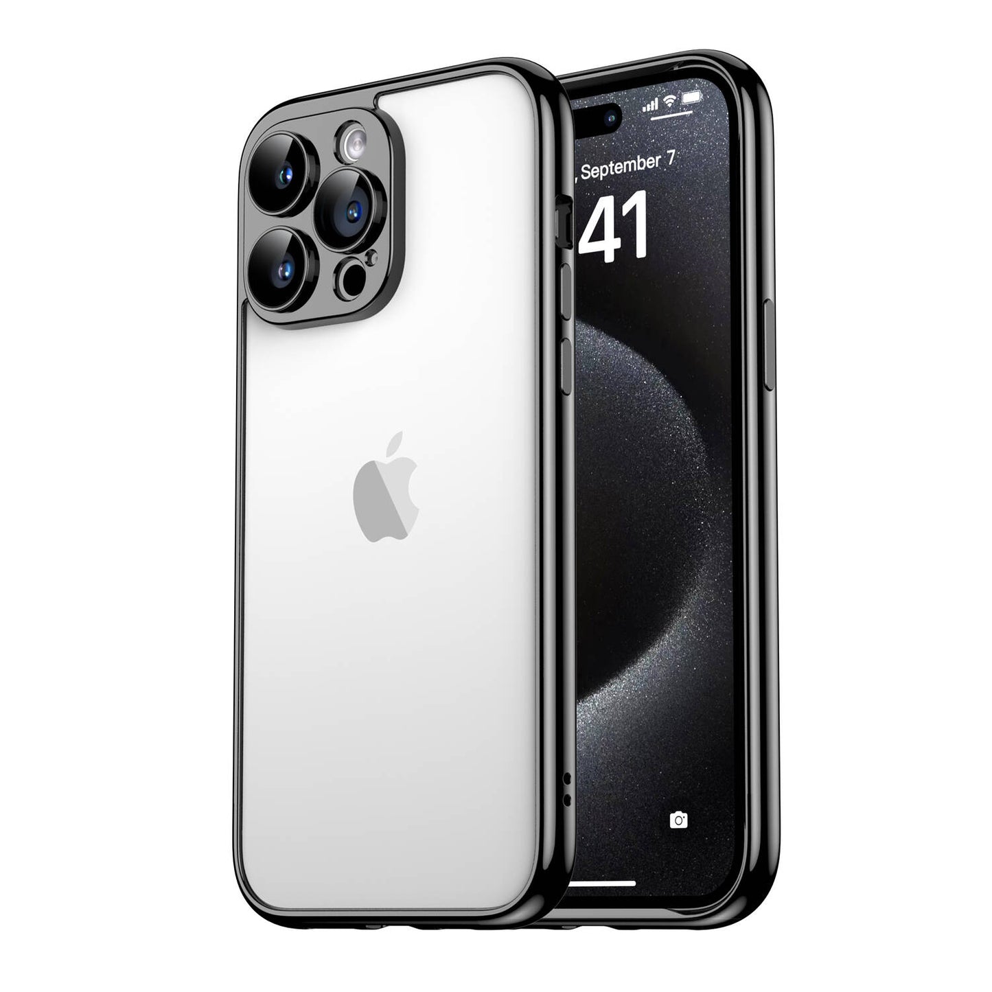 Apple iPhone 15 Pro Kılıf Zore Kamera Korumalı Bontez Bumper Gümüş