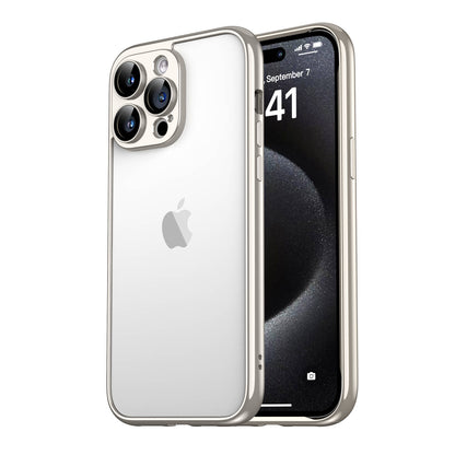 Apple iPhone 15 Pro Kılıf Zore Kamera Korumalı Bontez Bumper Gümüş