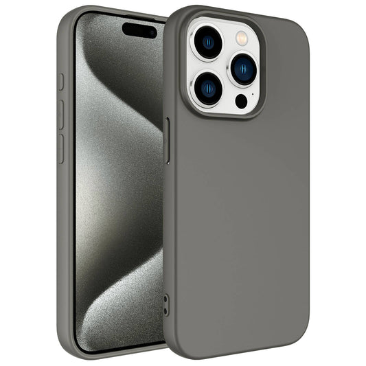 Apple iPhone 15 Pro Kılıf Zore LSR Lansman Kapak Titanyum