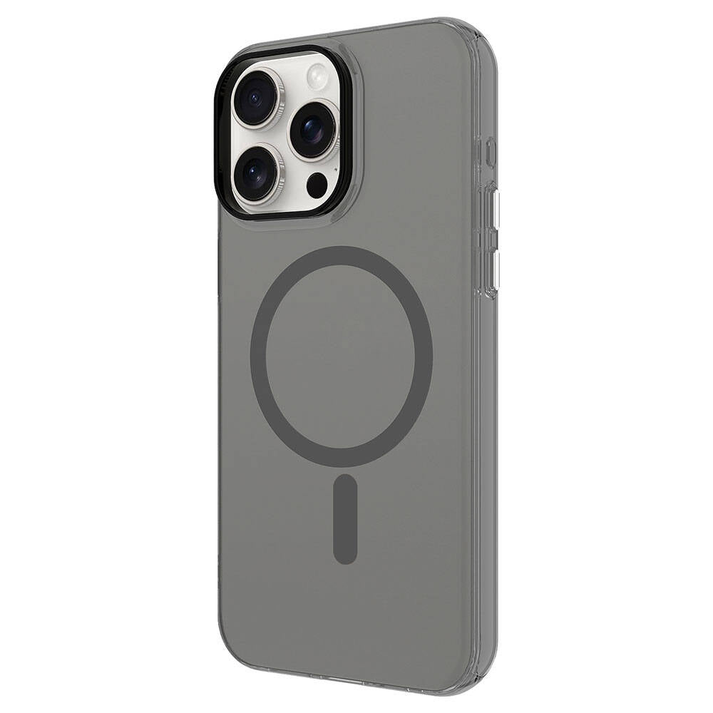 Apple iPhone 15 Pro Kılıf Zore Magsafe Şarj Özellikli Buzlu Transparan C-Pro Sert Kapak Lacivert