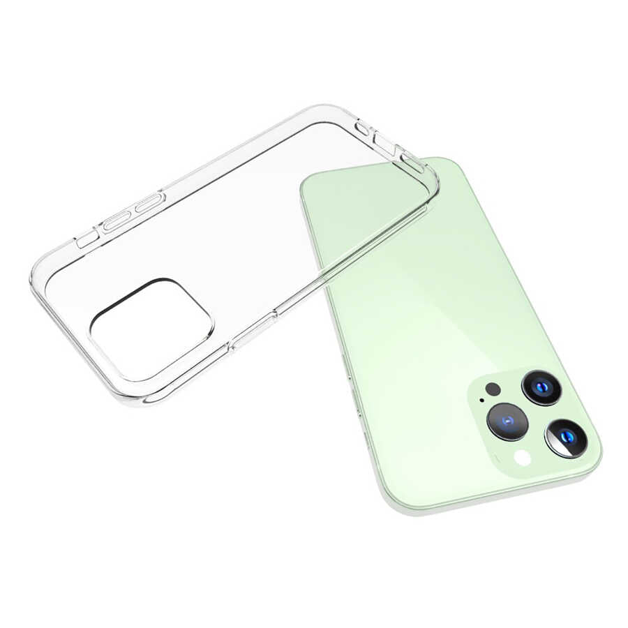 Apple iPhone 15 Pro Kılıf Zore Süper Silikon Kapak Renksiz