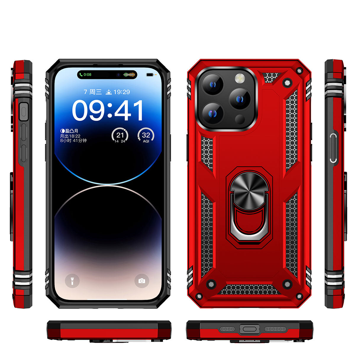Apple iPhone 15 Pro Kılıf Zore Vega Kapak Kırmızı