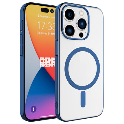 Apple iPhone 15 Pro Kılıf Zore Wireless Şarj Özellikli Pixel Magsafe Kapak Siyah