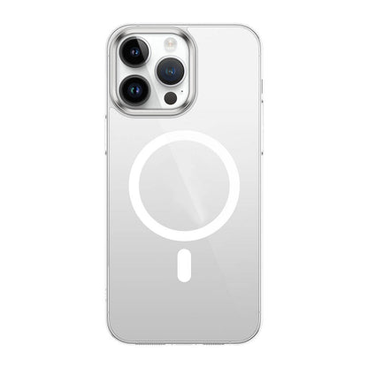 Apple iPhone 15 Pro Kılıf Zore Wireless Şarj Özellikli Şeffaf G-Glass Kapak Titanyum