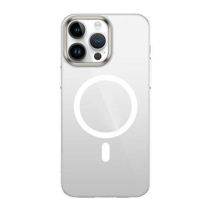 Apple iPhone 15 Pro Kılıf Zore Wireless Şarj Özellikli Şeffaf G-Glass Kapak Siyah