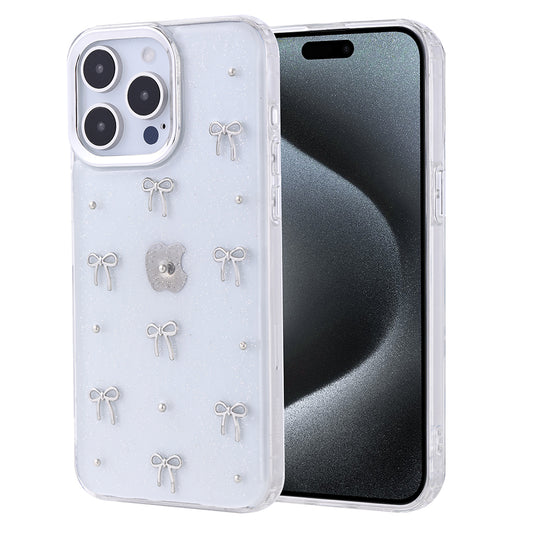 Apple iPhone 15 Pro Max Kılıf Airbag Tasarımlı Simli Şeffaf Zore Kutup Kapak Fiyonk
