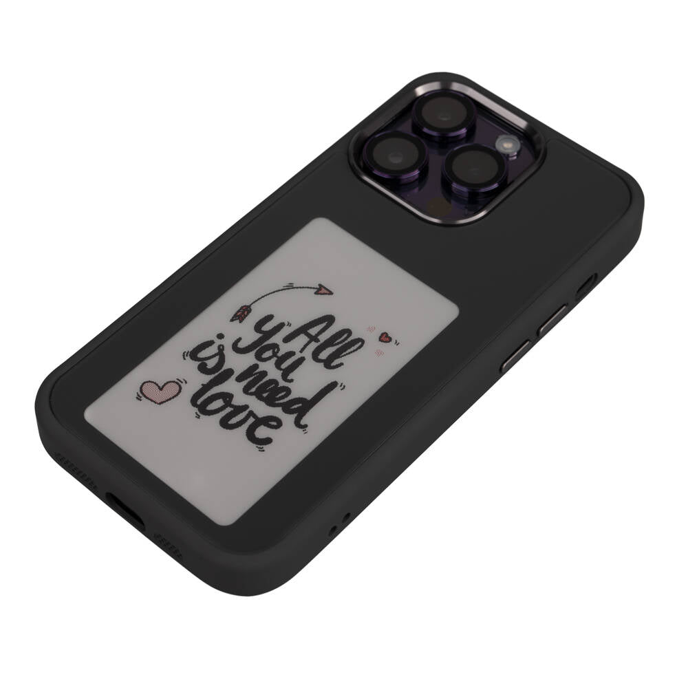 Apple iPhone 15 Pro Max Kılıf Ekranı Yansıtan Zore Akıllı NFC Kapak Gri