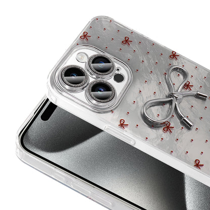 Apple iPhone 15 Pro Max Kılıf Kamera Korumalı Figürlü Zore Ponti Silikon Kapak Lila