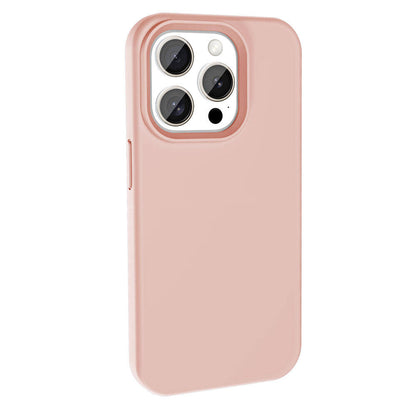 Apple iPhone 15 Pro Max Kılıf Magsafe Şarj Özellikli Sıvı Teknolojili Silinebilir Sert Zore Kivi Kapak Pembe