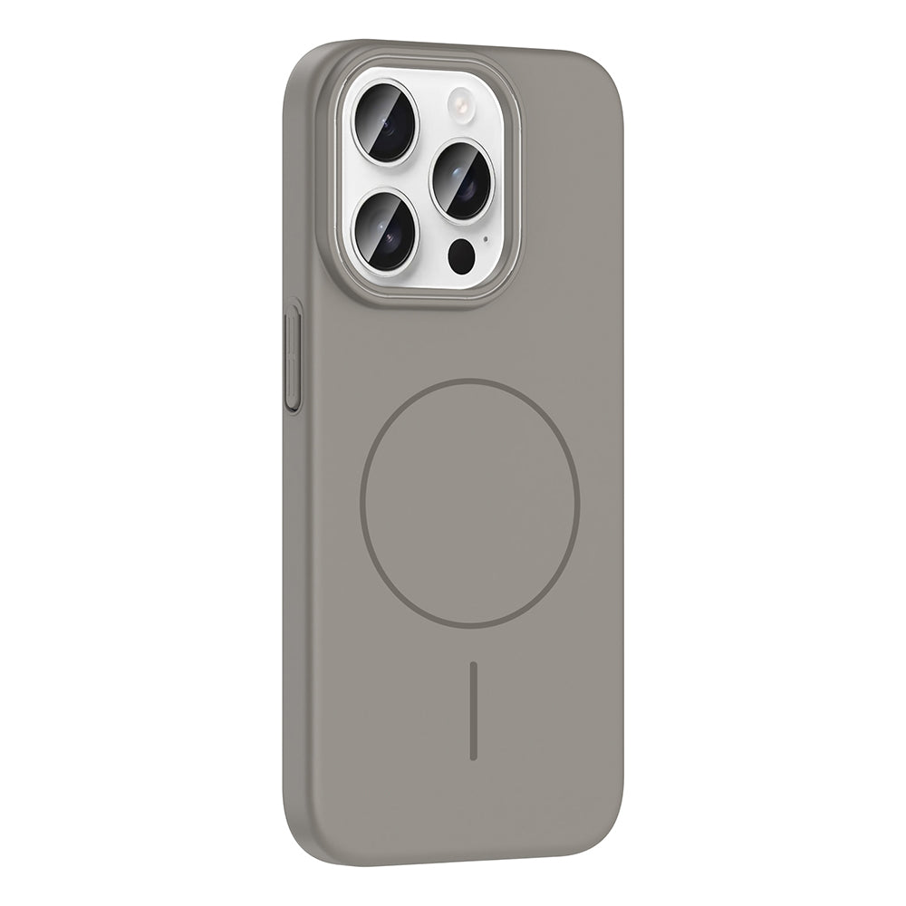 Apple iPhone 15 Pro Max Kılıf Magsafe Şarj Özellikli Zore Ruby Sert Kapak Mürdüm