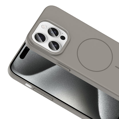 Apple iPhone 15 Pro Max Kılıf Magsafe Şarj Özellikli Zore Ruby Sert Kapak Mürdüm