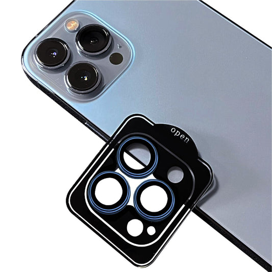 Apple iPhone 15 Pro Max Zore CL-11 Safir Parmak İzi Bırakmayan Anti-Reflective Kamera Lens Koruyucu Midnight