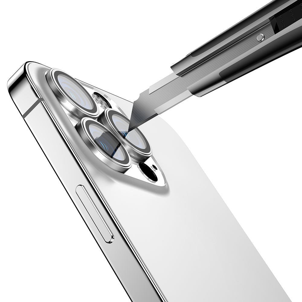 Apple iPhone 15 Pro Max Zore CL-13 Kamera Lens Koruyucu Koyu Gri